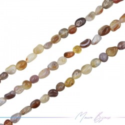 Thread of Stone shape irregular 7-10mm Agate Botswana