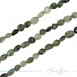Thread of Stone shape irregular 7-10mm Moss Agate