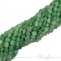 Thread of Stone shape irregular 7-10mm Green Quarzt