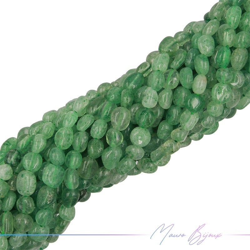 Fili di Pietra Sassolino Irregolare 7-10mm Quarzo Verde