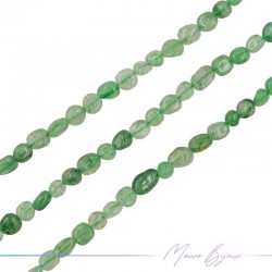 Thread of Stone shape irregular 7-10mm Green Quarzt