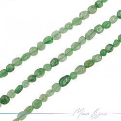 Thread of Stone shape irregular 7-10mm Green Quarzt