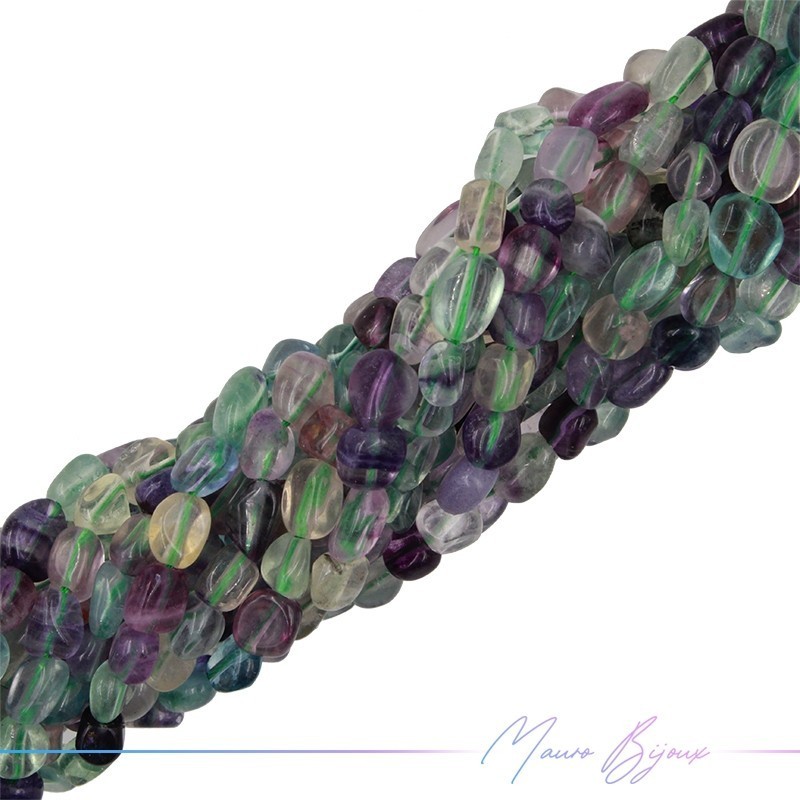 Thread of Stone shape irregular 7-10mm Fluorite