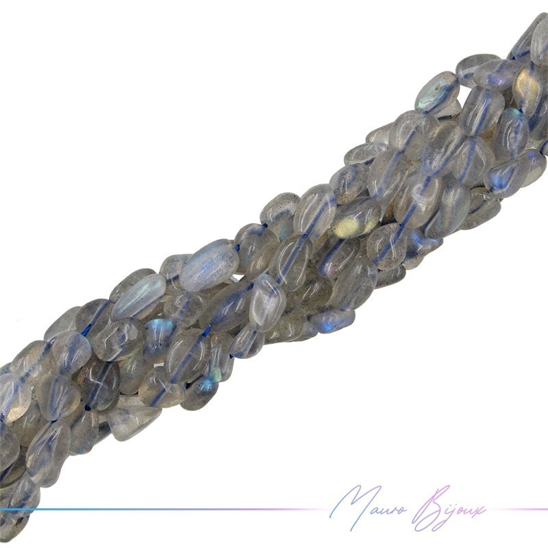 Thread of Stone shape irregular 7-10mm Labradorite