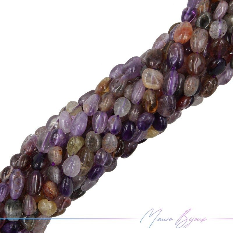Thread of Stone shape irregular 7-10mm Quartz Ametist