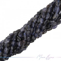 Thread of Stone shape irregular 7-10mm Quartz Blue