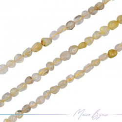 Thread of Stone shape irregular 7-10mm Quartz  Citrine
