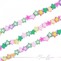 Polymer Clay Starfish Multicolour 14mm