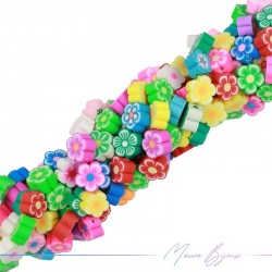 Polymer Clay Flowers Multicolour 14mm