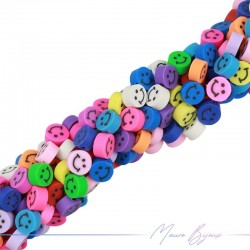 Polymer Clay Round Smilling Multicolour 9mm