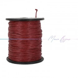 Waxed Cotton String color Bordeux