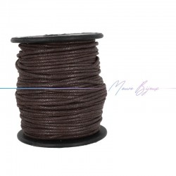 Waxed Cotton String color Brown 2mm