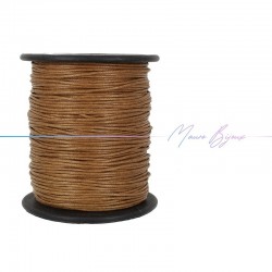 Waxed Cotton String color Brown 1.2mm