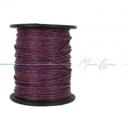 Waxed Cotton String color Prune