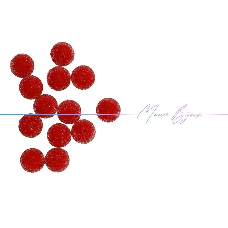 Sphere Resin Beads Diamond Red