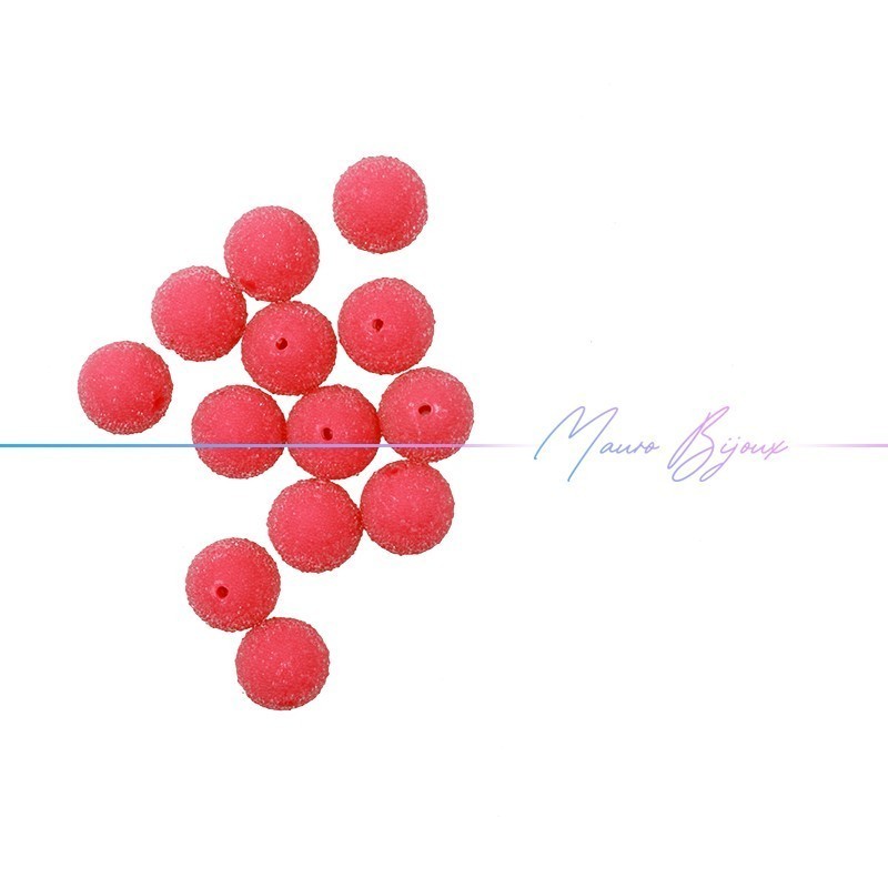 Passanti in Resina Sfere Diamantate Rosa Fluo