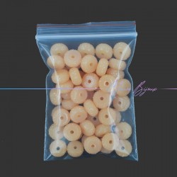 Rondel Resin Beads Diamond Peach Pink