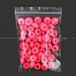Passanti in Resina Rondelle Diamantate Rosa Fluo