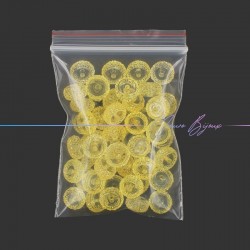 Rondel Resin Beads Diamond Topaz