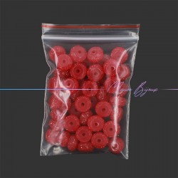 Rondel Resin Beads Diamond Red