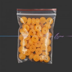 Rondel Resin Beads Diamond Orange