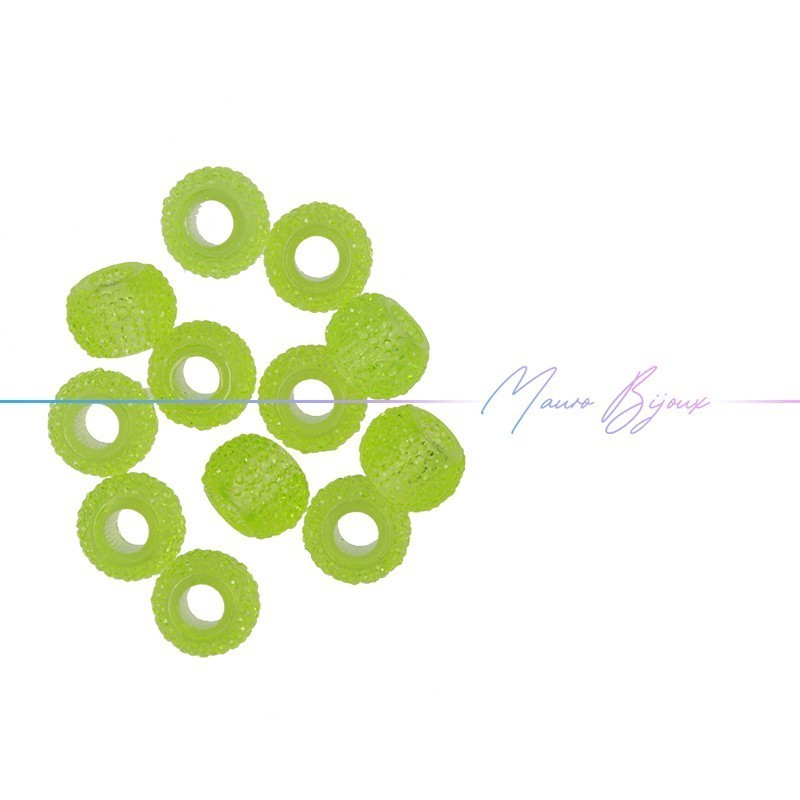 Rondel Resin Beads Diamond Pink