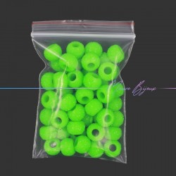 Rondel Resin Beads Diamond Green Fluo
