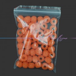 Rondel Resin Beads Diamond Orange Fluo