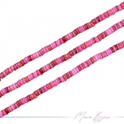 Nacre Rondelle 6-7mm Fuchsia