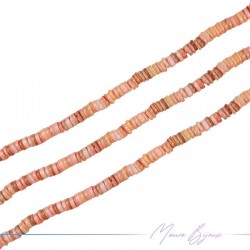 Nacre Rondelle 6-7mm Peach Pink