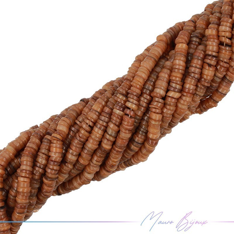 Nacre Rondelle 6-7mm Brown