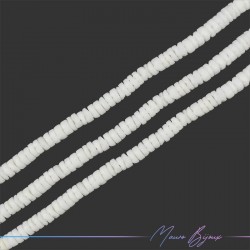 Fili di Madreperla Rondelle 6mm Bianco