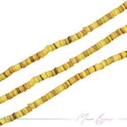 Nacre Rondelle 6-7mm Yellow