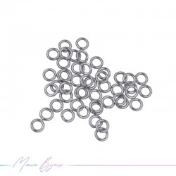 Connecting Rings Inox Silver 0.4x3mm