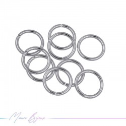 Connecting Rings Inox Silver 0.5x4mm