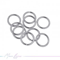 Connecting Rings Inox Silver 0.6x5mm