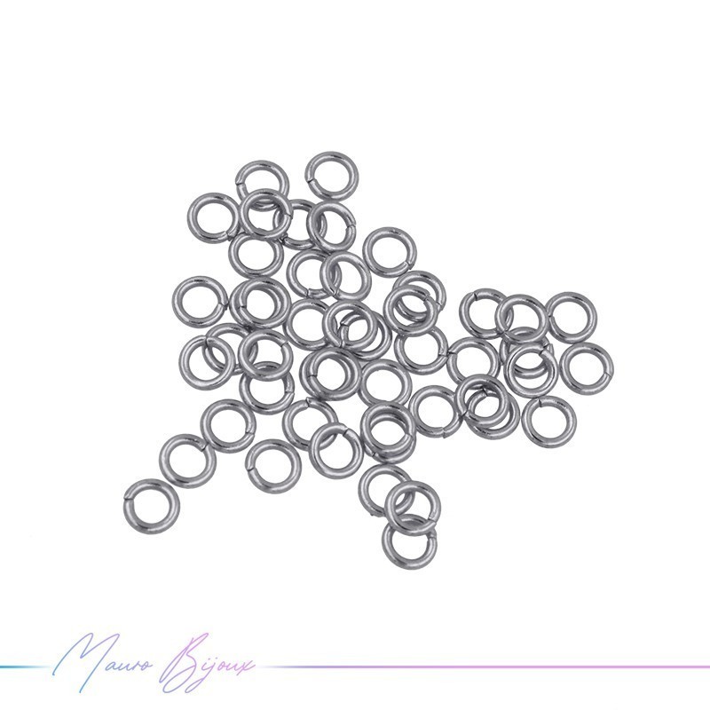 Anellini di congiunzione in Acciaio Inox Rodio 0.7x6mm