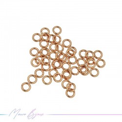 Anellini di congiunzione in Acciaio Inox Oro Rosa 0.6x3mm