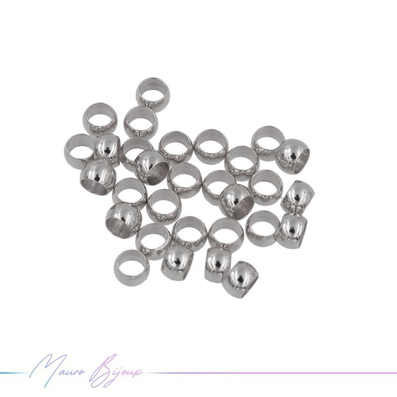Schiaccini in Acciaio Inox colore Rodiato 2.0mm