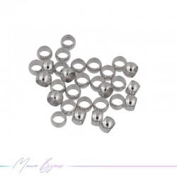 Schiaccini in Acciaio Inox colore Rodiato 3mm