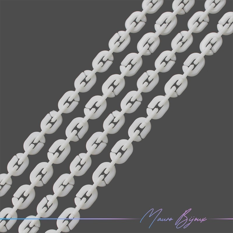 Catene in Resina 6x10mm Bianco