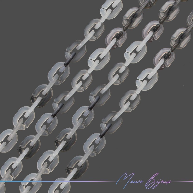Resin Chains 6x10mm Grey