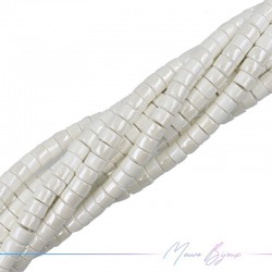 Rondelle Heishi 4x6mm Bianco