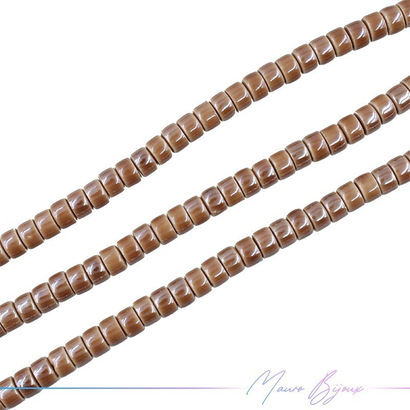 Rondelle Heishi 4x6mm Caramel