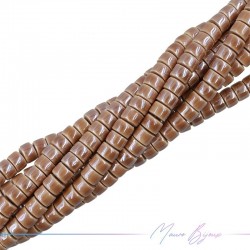 Rondelle Heishi 4x6mm Caramello