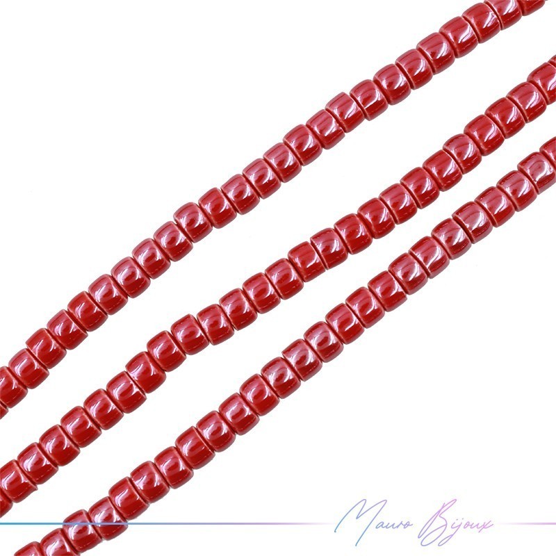 Rondelle Heishi 4x6mm Red