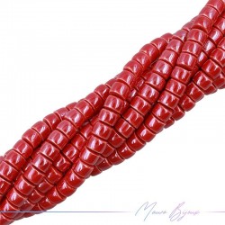 Rondelle Heishi 4x6mm Red