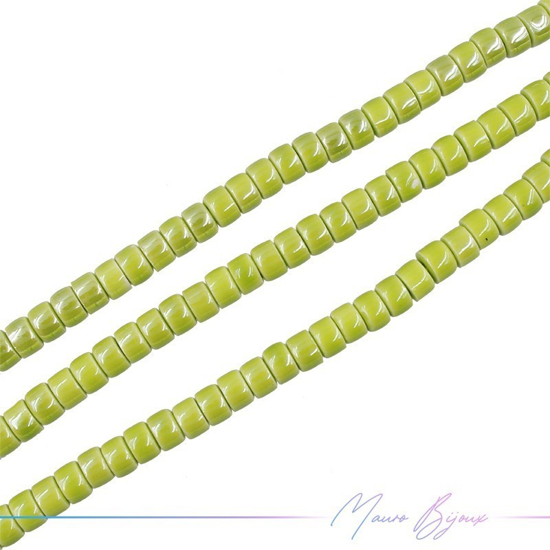 Rondelle Heishi 4x6mm Acid Green