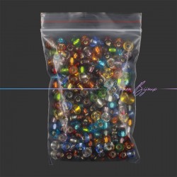 Glass Conteria Rondella Silvered Multicolour 5x7mm
