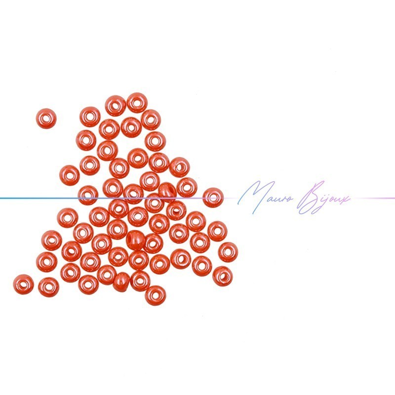 Conteria in Vetro Rondelle 4mm Arancione